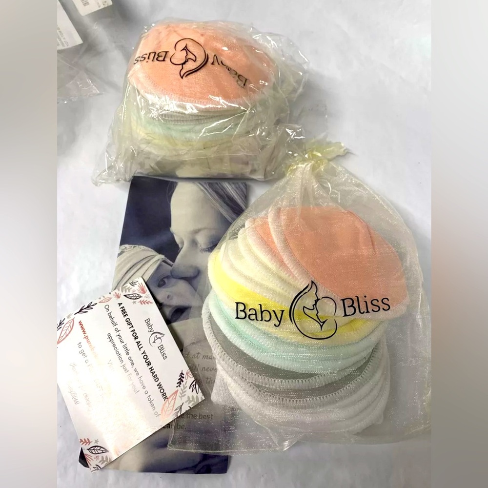 Baby Bliss Nursing Breast Pads 28 Washable Pads Newborn Child